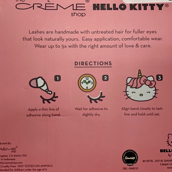 CREME HELLO KITTY LIMITED EDITION EYELASHES NIB - Picture 4 of 8